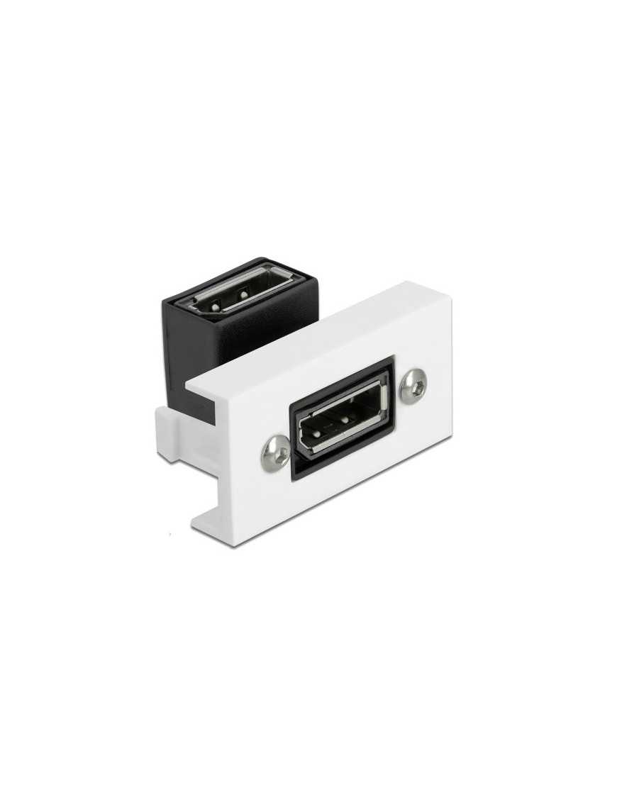 DELOCK module DisplayPort Easy 45 81306, γωνιακό, 8K, 22.5x45mm, λευκό