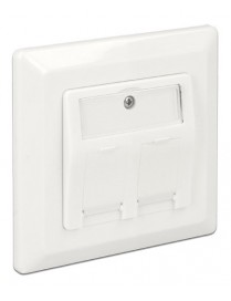 DELOCK Wall Outlet για Keystone 86202, 2 Port