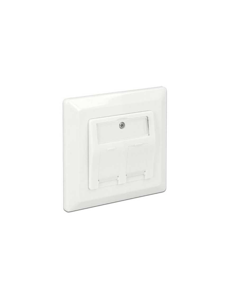 DELOCK Wall Outlet για Keystone 86202, 2 Port