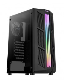 AEROCOOL PC case mid tower PRIME-G, 205x442x376.5mm, 1x fan, μαύρο