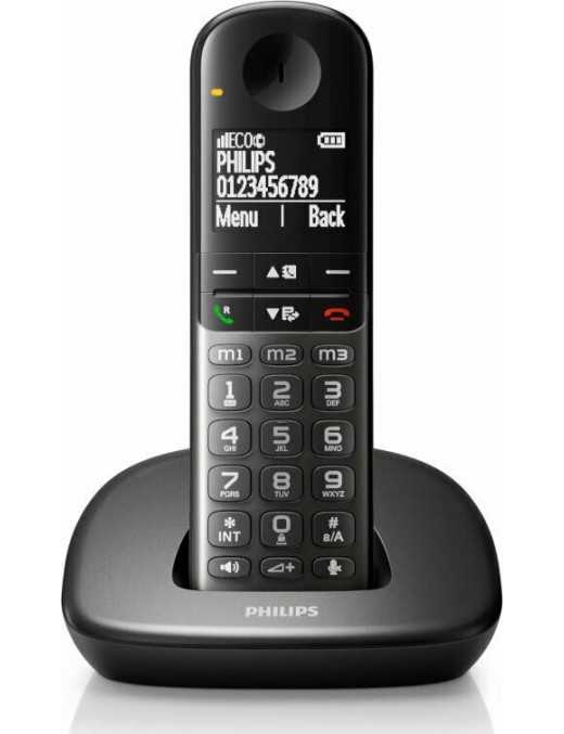Philips XL4901DS/GRS Ασύρματο Τηλέφωνο με Aνοιχτή Aκρόαση Μαύρο