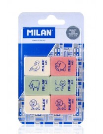 MILAN σετ γόμα 445 BMM10049MP, 31 x 24 x 10mm, 6τμχ