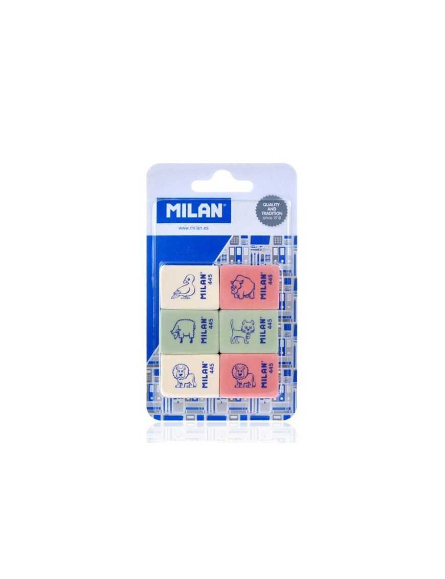 MILAN σετ γόμα 445 BMM10049MP, 31 x 24 x 10mm, 6τμχ