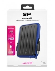 SILICON POWER εξωτερικός HDD Armor A66, 1TB, USB 3.2, μπλε