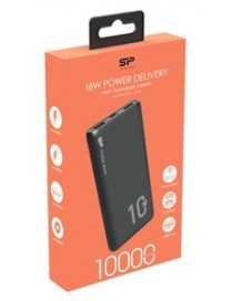 SILICON POWER power bank QP15, 10000mAh, 2x USB & USB Type-C, 3A, μαύρο