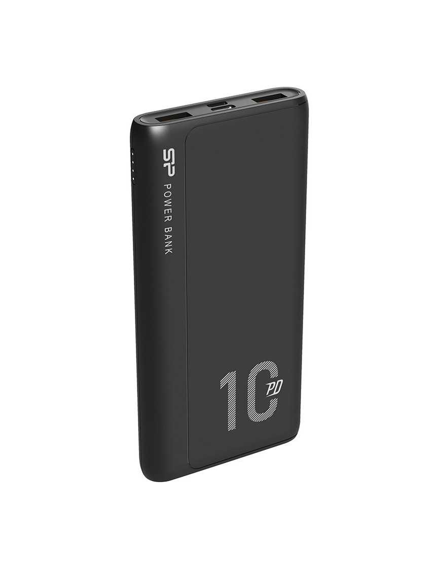 SILICON POWER power bank QP15, 10000mAh, 2x USB & USB Type-C, 3A, μαύρο