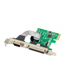 POWERTECH κάρτα επέκτασης PCIe σε serial + parallel ST329, AS99100