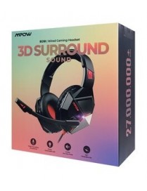 MPOW gaming headset BMBH414ARSD LED, multiplatform, 3.5mm, μαύρο-κόκκινο