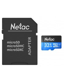 NETAC κάρτα μνήμης MicroSDHC P500 Standard, 32GB, 90MB/s, Class 10
