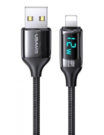 USAMS καλώδιο Lightning σε USB US-SJ543, 2.4A, 1.2m, μαύρο