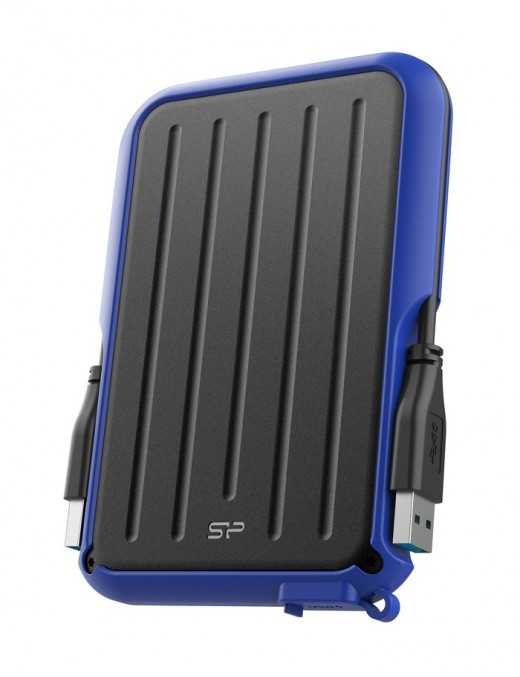 SILICON POWER εξωτερικός HDD Armor A66, 2TB, USB 3.2, μπλε
