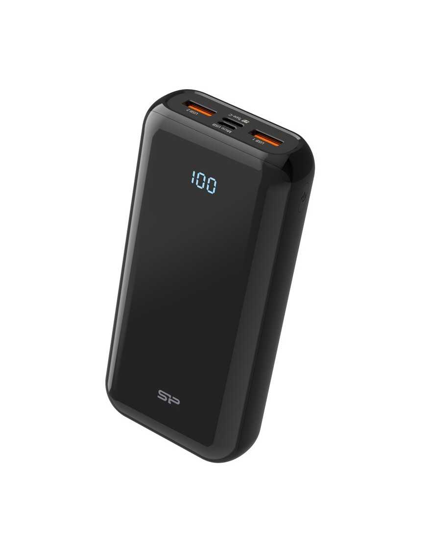 SILICON POWER power bank QS28, 20000mAh, 2x USB & USB Type-C, 18W, μαύρο