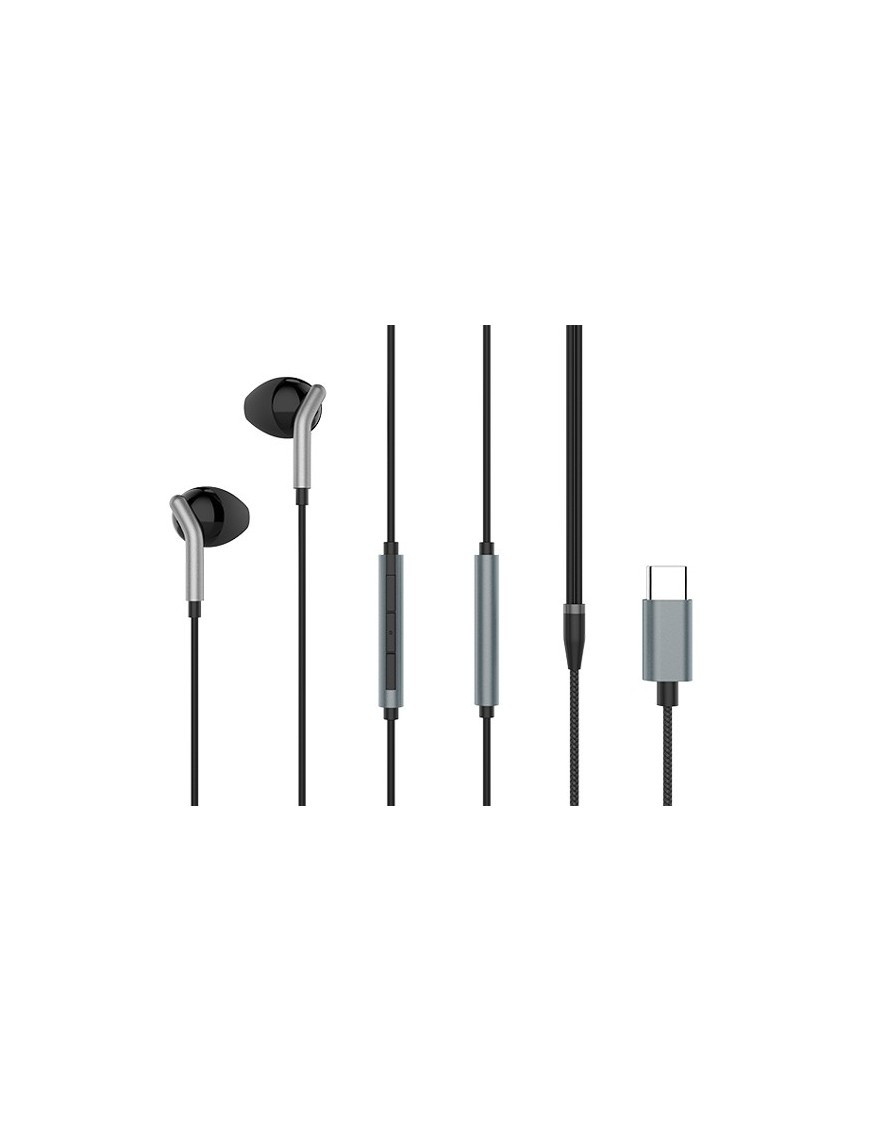 YISON earphones με μικρόφωνο X6, Type-C, 1.2m, μαύρα