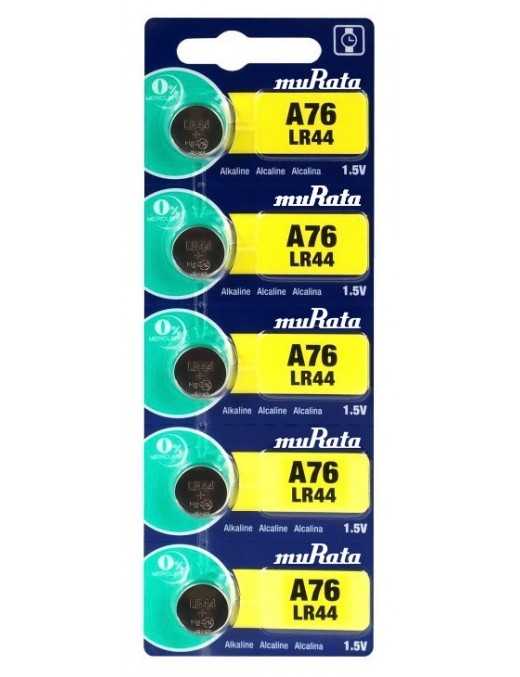 MURATA Αλκαλικές μπαταρίες LR44 MR-LR44, 1.5V, 5τμχ MURATA Αλκαλικές μπαταρίες LR44 MR-LR44, 1.5V, 5τμχ