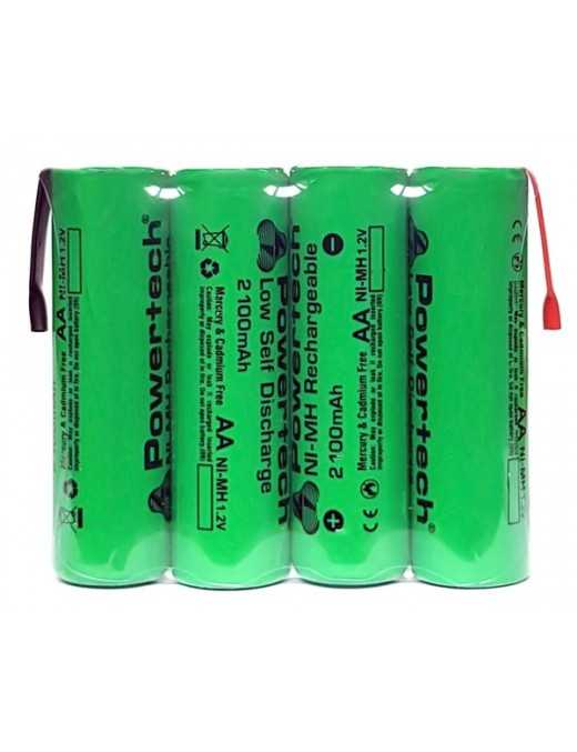 POWERTECH επαναφορτιζόμενη μπαταρία PT-794 2100mAh, AΑ HR6, 4τμχ