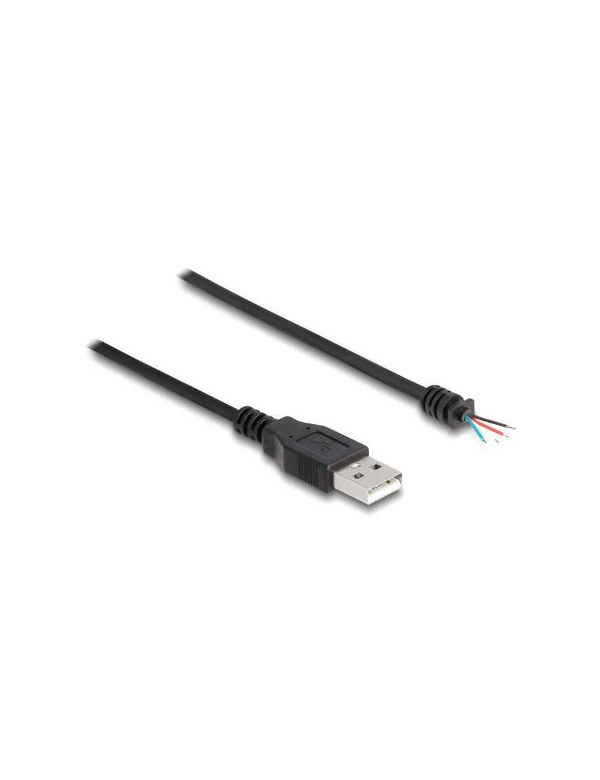 DELOCK καλώδιο USB 64184 με ελεύθερα άκρα, 28 AWG, 1m, μαύρο