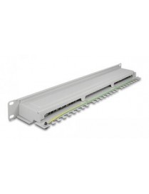 DELOCK patch panel 66877 για καμπίνα δικτύου 19"/1U, 16x ports, γκρι