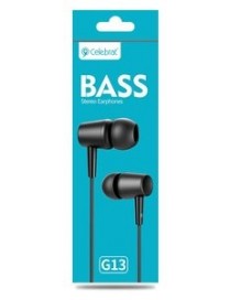 CELEBRAT earphones G13 με μικρόφωνο, 10mm, 3.5mm, 1.2m, μαύρο