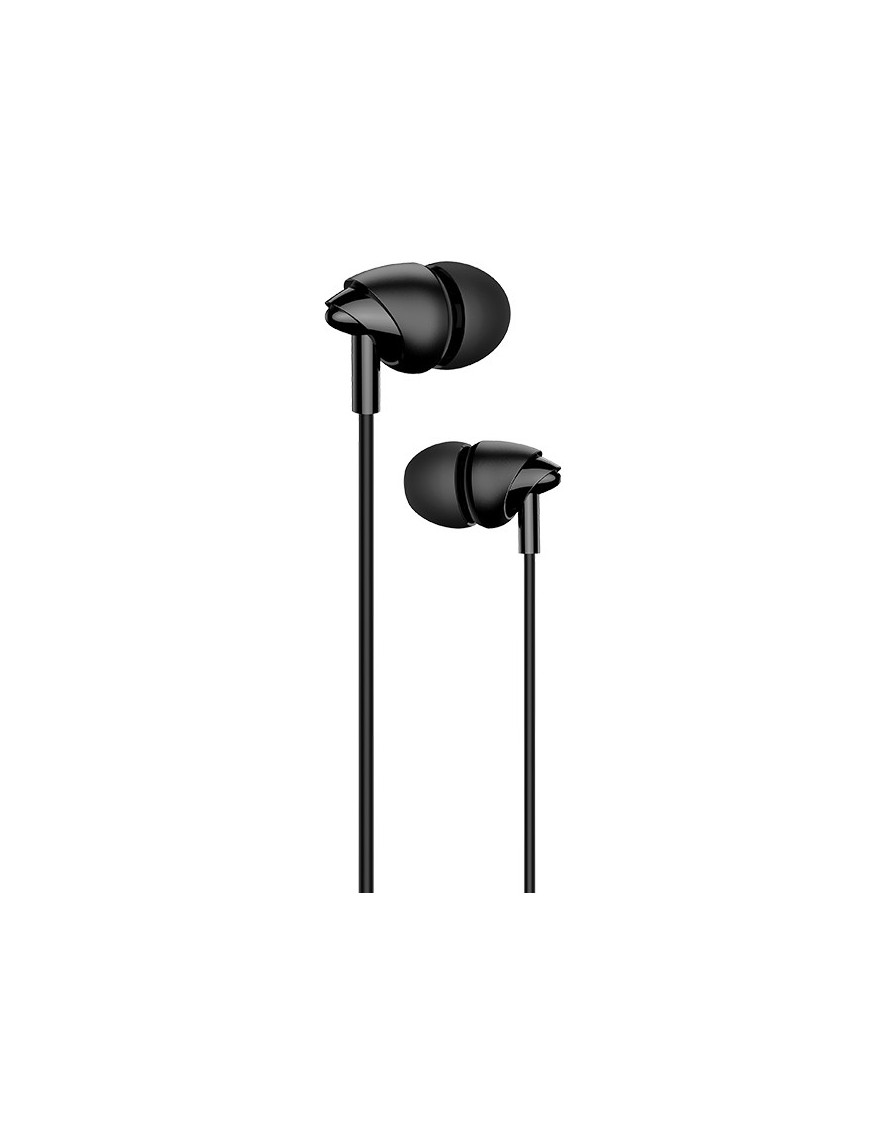 USAMS earphones με μικρόφωνο EP-39, 10mm, 3.5mm, 1.2m, μαύρα