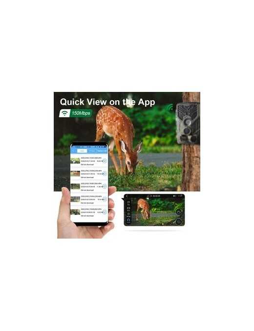 SUNTEK κάμερα για κυνηγούς WIFI830, PIR, 24MP, 1296p, WiFi, BT, IP66