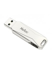 NETAC USB Flash Drive U782C, 128GB, USB 3.0 & USB Type-C, OTG, ασημί