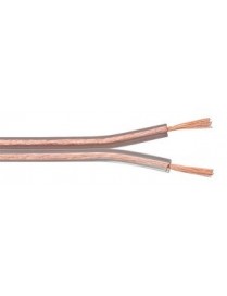 POWERTECH καλώδιο ήχου 2x 0.50mm² CAB-SP017, Copper, 10m, διάφανο