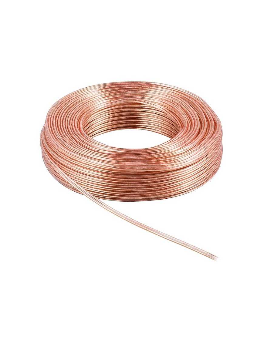 POWERTECH καλώδιο ήχου 2x 0.50mm² CAB-SP017, Copper, 10m, διάφανο