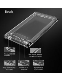 ORICO εξωτερική θήκη για 2.5" HDD 2139U3, USB 3.0, έως 4TB, διάφανη