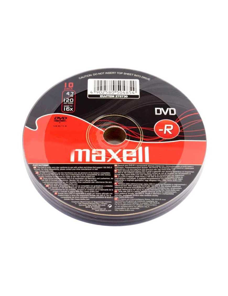 MAXELL DVD-R 4.7GB/120min, 16x speed, spindle pack 10τμχ