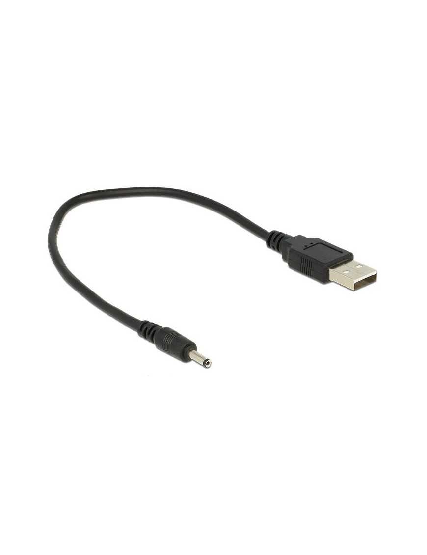 DELOCK καλώδιο USB σε DC 3.0 x 1.1mm 83793, 27cm, μαύρο