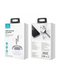 USAMS earphones με θήκη φόρτισης XH09, True Wireless, λευκά