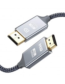 POWERTECH καλώδιο DisplayPort σε HDMI CAB-DP033, 4K, copper, 5m, γκρι