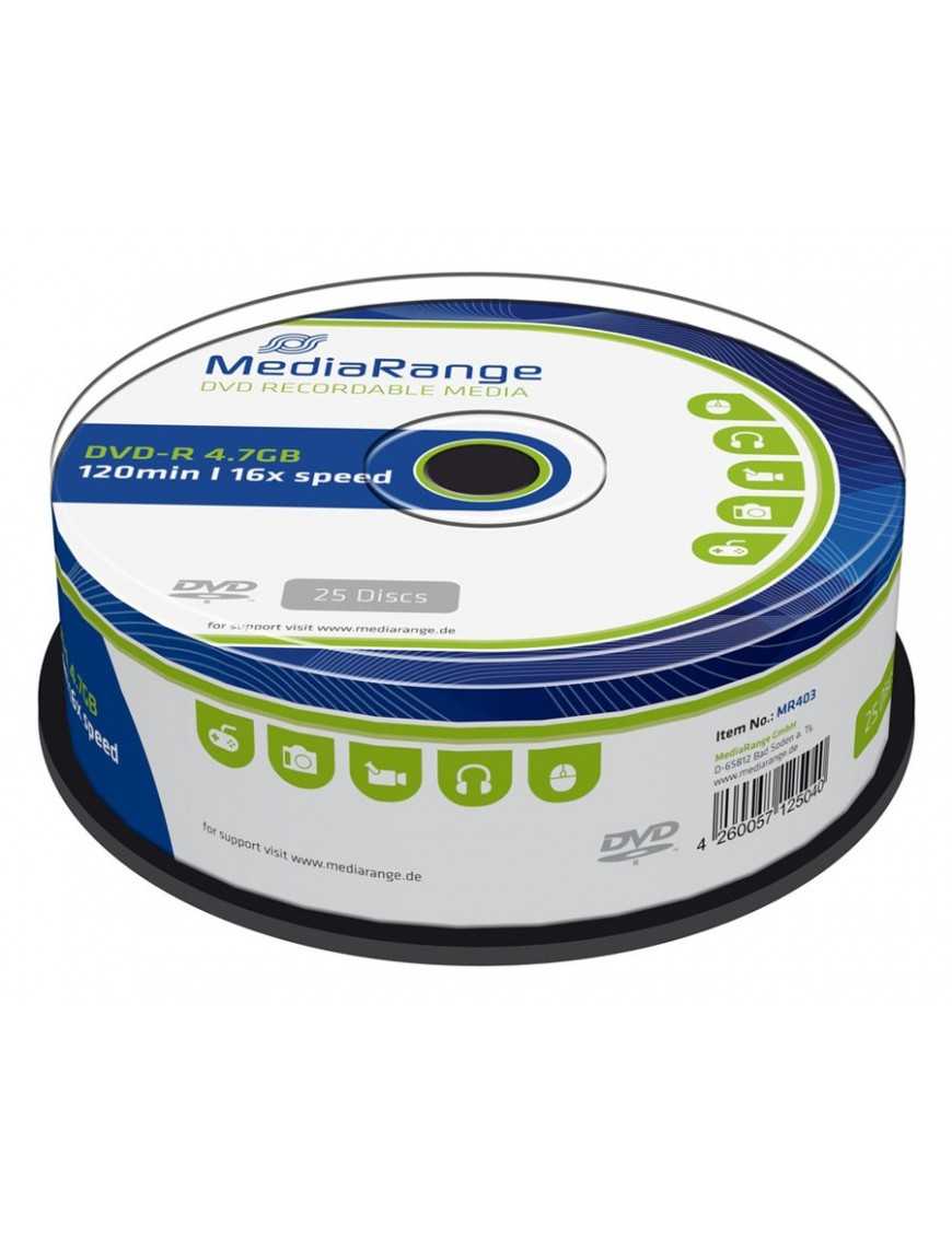 MEDIARANGE DVD-R 4.7GB 16x, cake box, 25τμχ