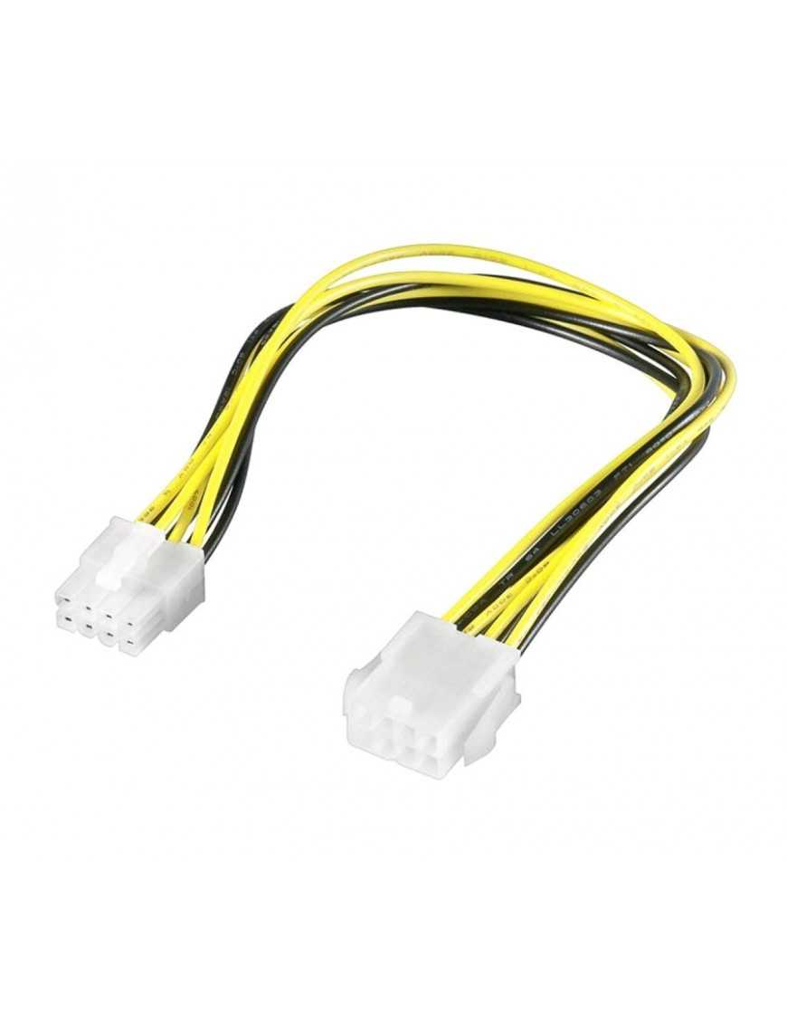 POWERTECH καλώδιο για MB 8pin αρσενικό σε 8pin θηλυκό CAB-W008, 20cm