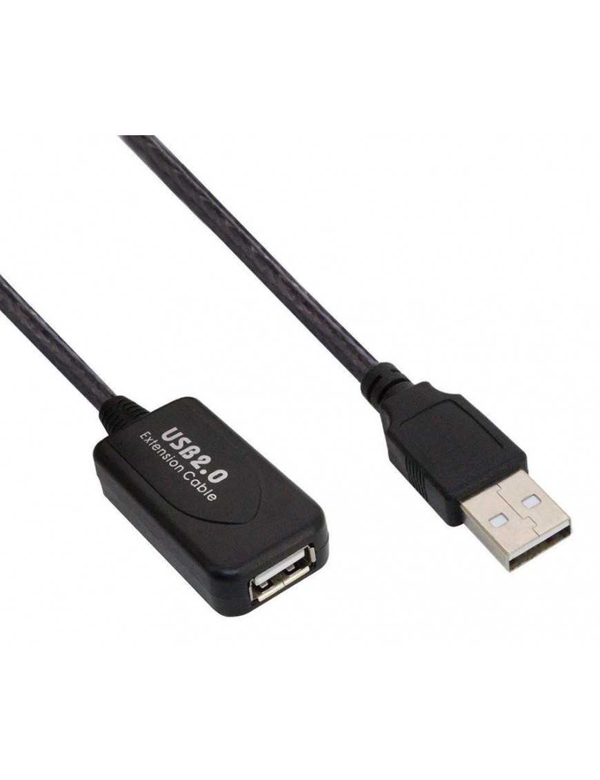 POWERTECH καλώδιο USB αρσενικό σε θηλυκό με ενισχυτή CAB-U054 15m, μαύρο