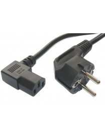 POWERTECH καλώδιο τροφοδοσίας για Η/Υ CAB-P015, 90°, 3 Pin, 1.5m, μαύρο