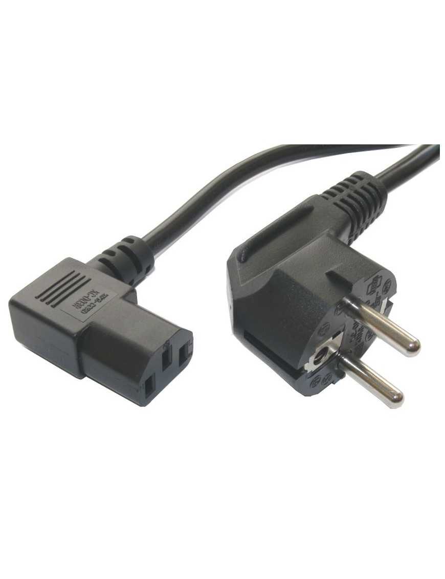 POWERTECH καλώδιο τροφοδοσίας για Η/Υ CAB-P015, 90°, 3 Pin, 1.5m, μαύρο