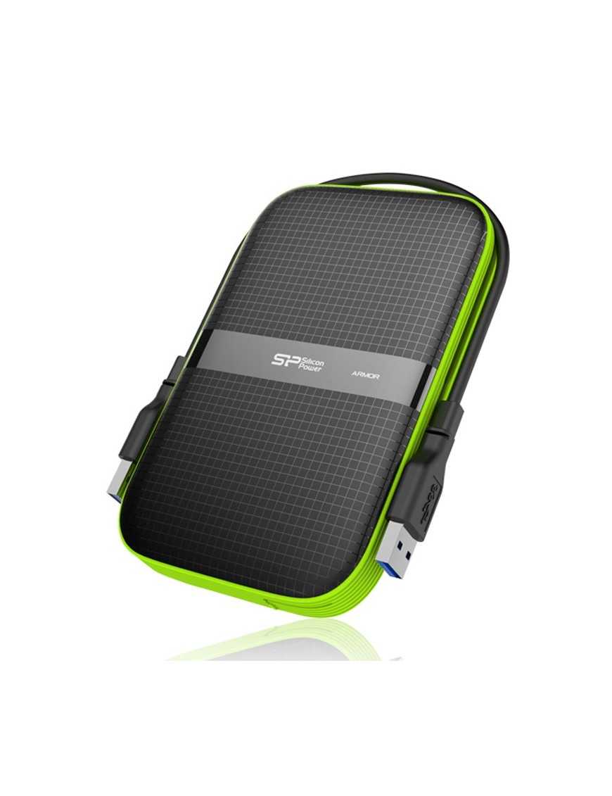 SILICON POWER εξωτερικός HDD Armor A60, 1TB, USB 3.1, πράσινος