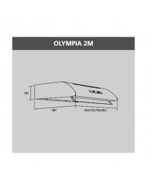 Davoline Olympia 260 Lux 2M Ελεύθερος Απορροφητήρας 60cm Λευκός