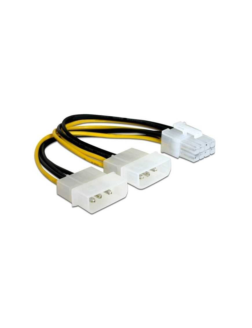 POWERTECH καλώδιο 2x molex 3pin σε 1x 8pin CAB-W041, 0.15m