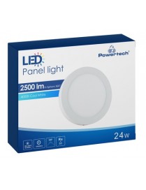 POWERTECH LED panel PAN-0003, 24W, Φ 28.5cm, 4000K, 2500lm, λευκό