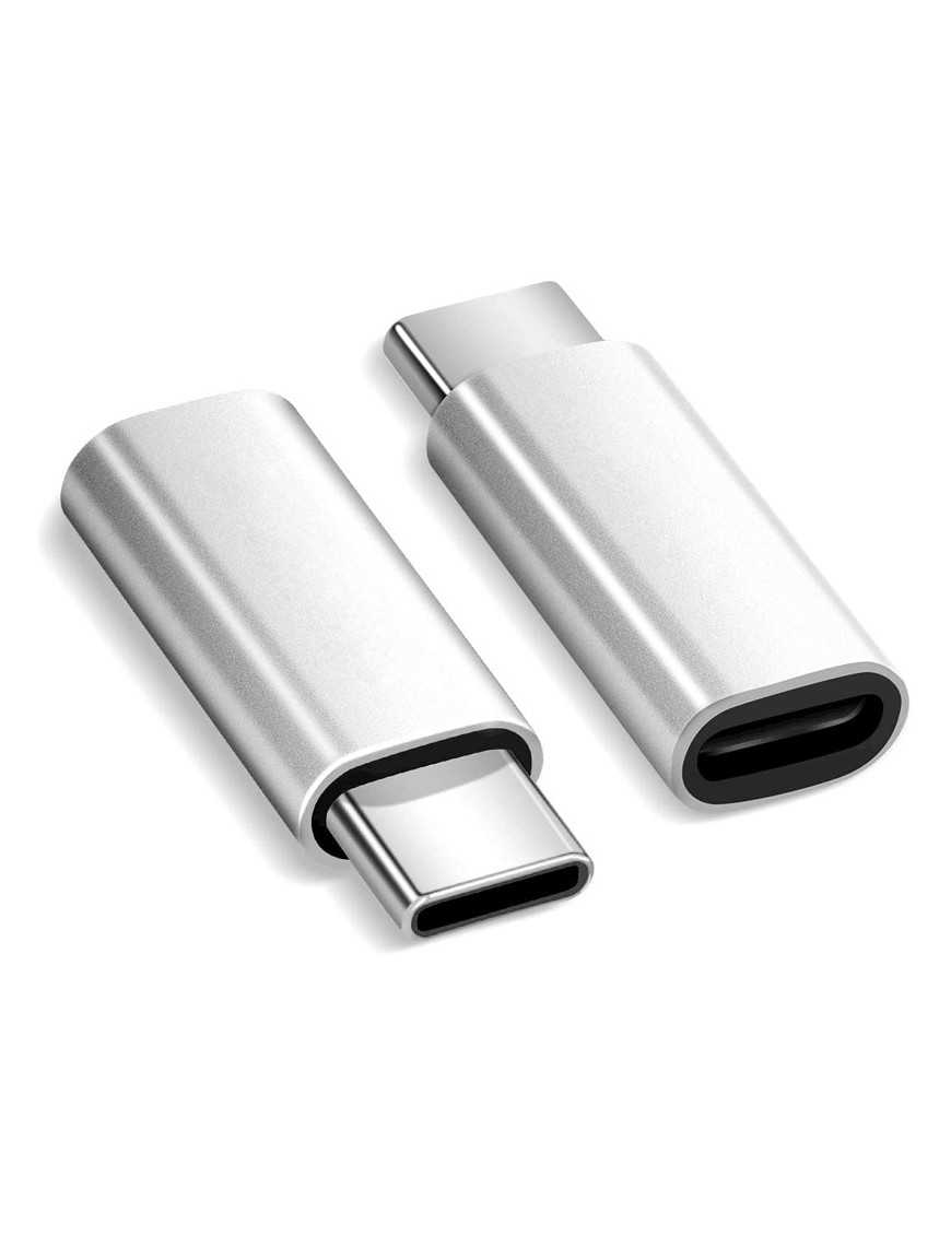 POWERTECH αντάπτορας USB-C αρσενικό σε Micro USB θηλυκό PTH-064, ασημί