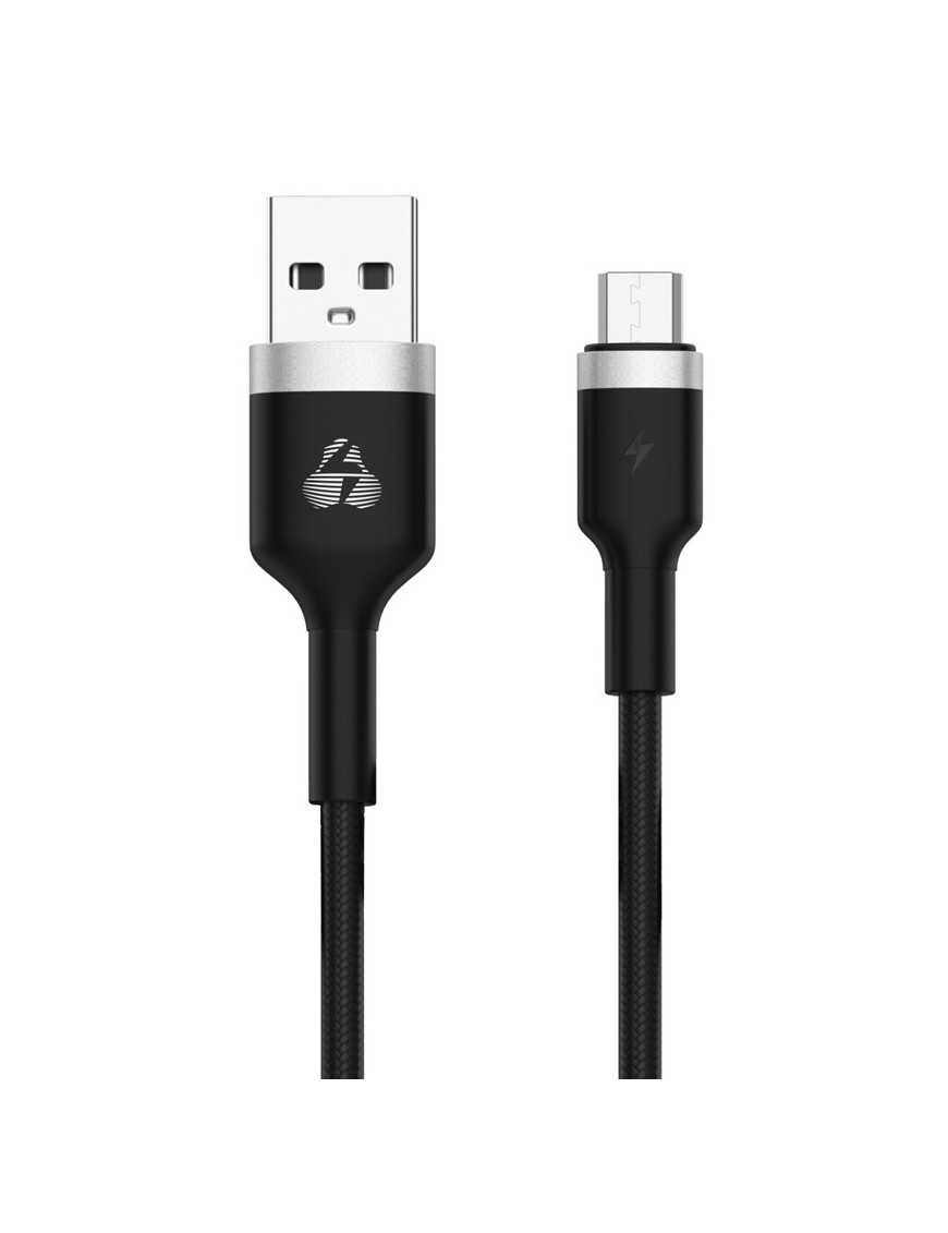 POWERTECH καλώδιο USB σε Micro USB metal PTR-0094, 15W 3A, 1m, μαύρο