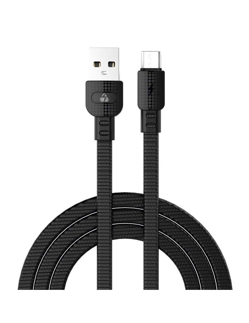 POWERTECH καλώδιο USB σε Micro USB armor PTR-0097, 15W 3A, 1m, μαύρο