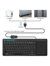 RIITEK ασύρματο πληκτρολόγιο Mini K18+ με touchpad, RGB backlit, 2.4GHz