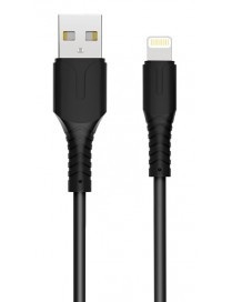 ROCKROSE καλώδιο USB σε Lightning Alpha AL, 2.4A 12W, 1m, μαύρο