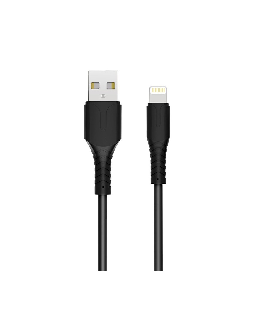 ROCKROSE καλώδιο USB σε Lightning Alpha AL, 2.4A 12W, 1m, μαύρο