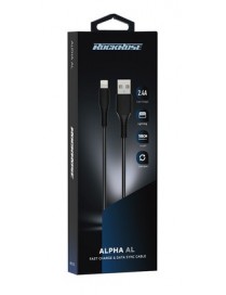 ROCKROSE καλώδιο USB σε Lightning Alpha AL, 2.4A 12W, 1m, μαύρο