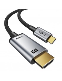 CABLETIME καλώδιο USB-C σε HDMI C160, 4K, gold plated, 1.8m, μαύρο