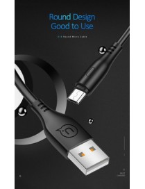 USAMS καλώδιο Micro USB σε USB US-SJ268, 2A, 1m, μαύρο